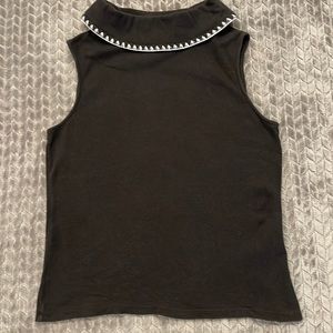 Rafaella Black & White Sleeveless Sweater